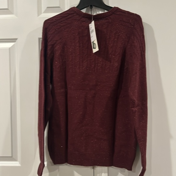 NWT Threads 4 Thought Burgundy Red Long Raglan Sleeve Crew Neck Sweater - Picture 2 of 5